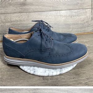 Cole Haan Navy Leather Oxfords